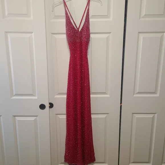 open lace back dress Sparkly Charming A line Sweetheart Long Sequin Prom Dress P1507